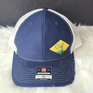 RICHARDSON Style 112 GV Adjustable Blue and White Truckers Hat OS‎